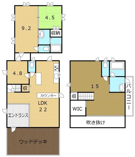 大津市木戸の中古一戸建て(間取り)