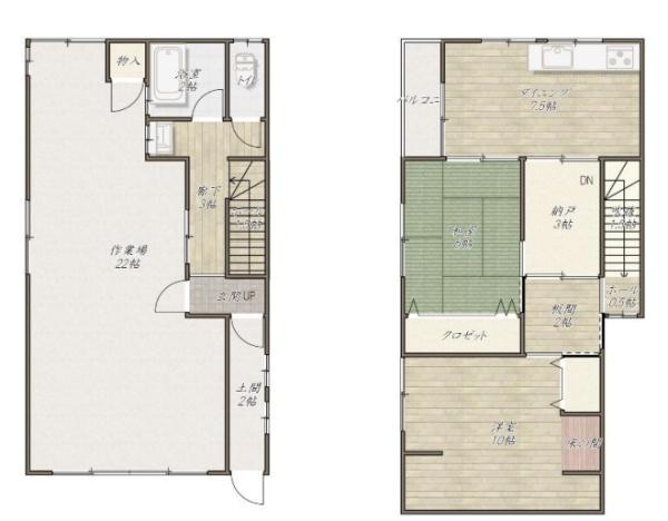 京都市伏見区向島二ノ丸町の中古一戸建て(間取り)