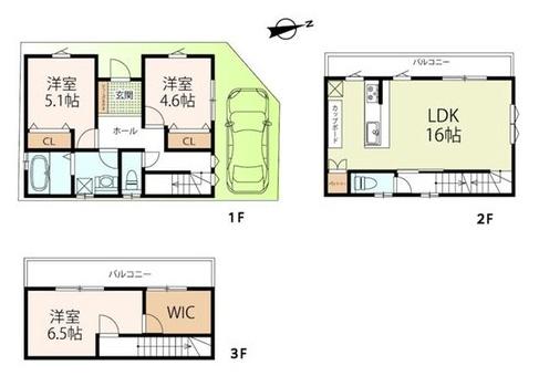 京都市山科区御陵血洗町の新築一戸建