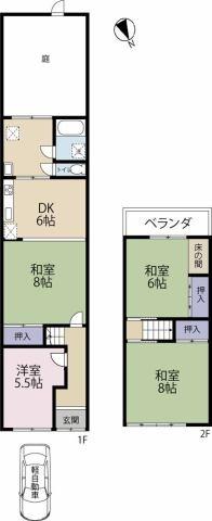 京都市西京区大原野南春日町の中古テラスハウス