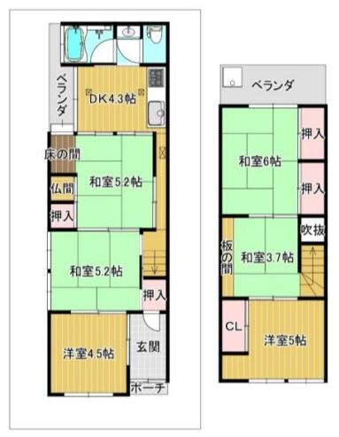 京都市南区吉祥院西定成町の中古テラスハウス
