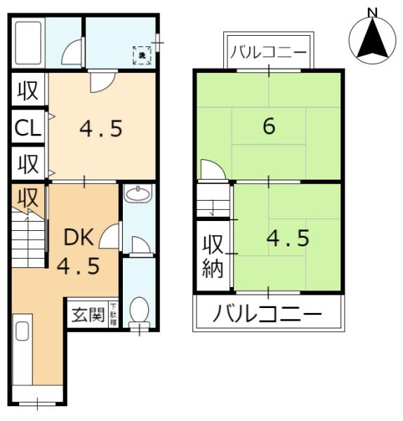 京都市下京区西七条西八反田町の中古テラスハウス