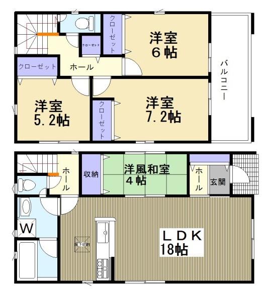 高浜市神明町第5 2号棟(間取り)