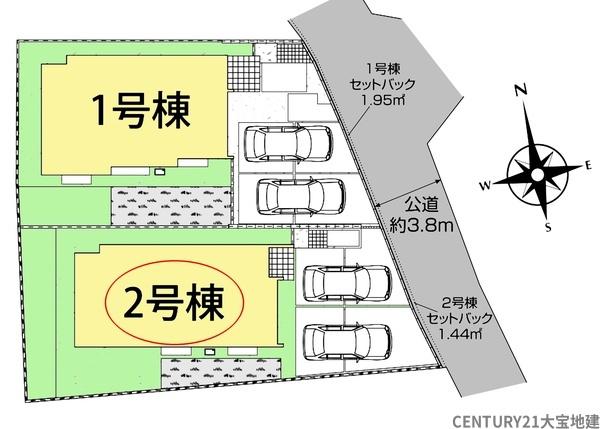 千葉市緑区土気町 2号棟(全体区画図)
