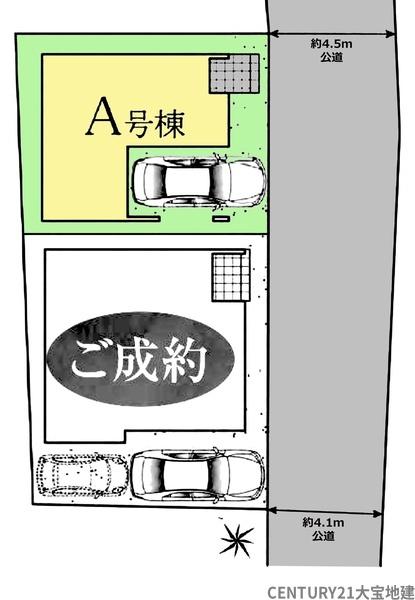 千葉市花見川区幕張町3丁目 A号棟(全体区画図)