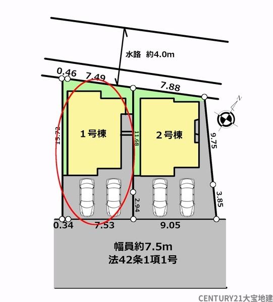 千葉市若葉区東寺山町【2期】 1号棟(全体区画図)