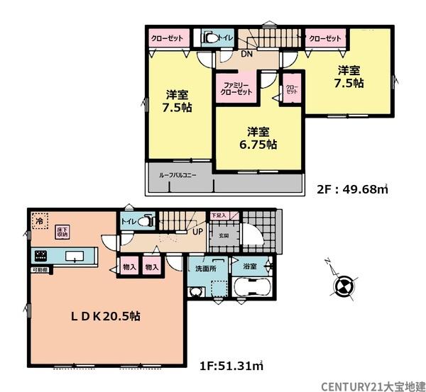 千葉市若葉区若松台２丁目【２４－１期】　３号棟