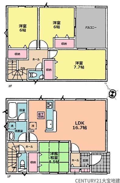 千葉市若葉区桜木北３丁目【第６】　１号棟