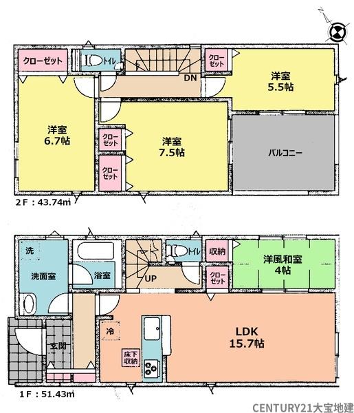 四街道市旭ケ丘２丁目【第１２】　２号棟