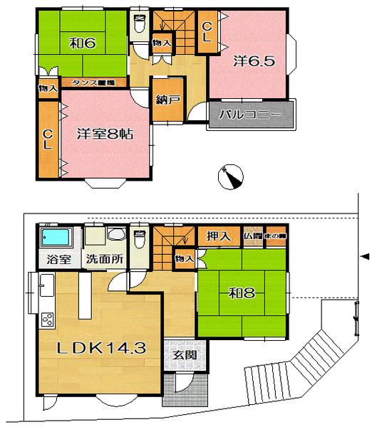 枚方市翠香園町の中古一戸建