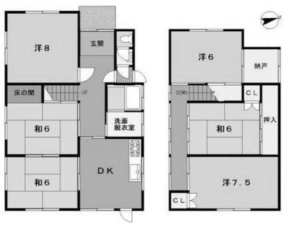 城陽市寺田北山田の中古一戸建て