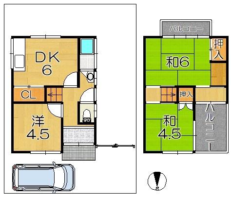 京都市山科区西野楳本町の中古一戸建て