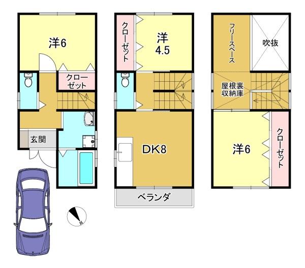京都市山科区上花山花ノ岡町の中古一戸建て