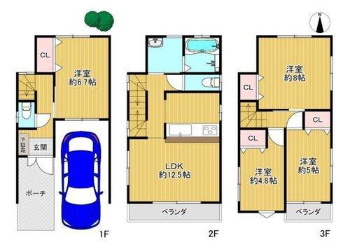 門真市城垣町の中古一戸建