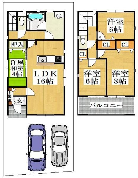 寝屋川市黒原城内町の新築一戸建