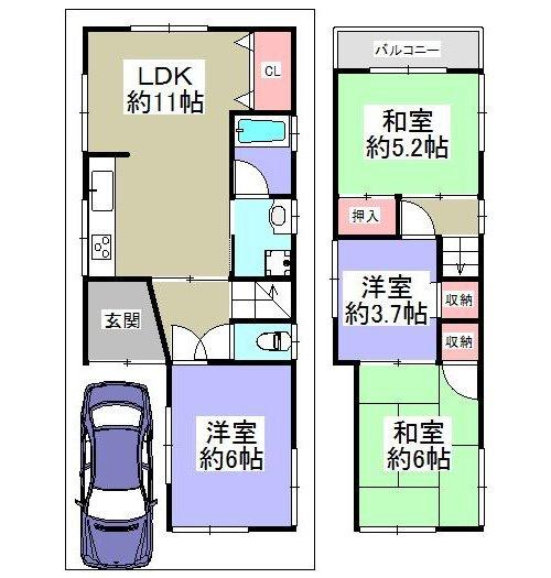 寝屋川市国松町の中古一戸建