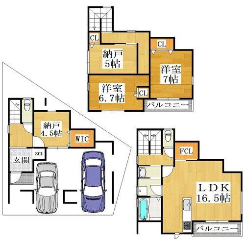寝屋川市点野３丁目の新築一戸建