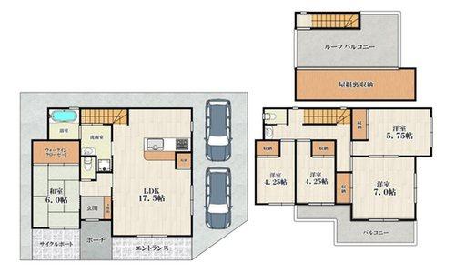 門真市北岸和田１丁目の中古一戸建