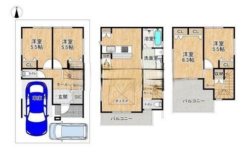 寝屋川市対馬江西町の中古一戸建て