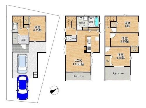 門真市宮野町の新築一戸建