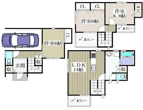 寝屋川市大成町の中古一戸建