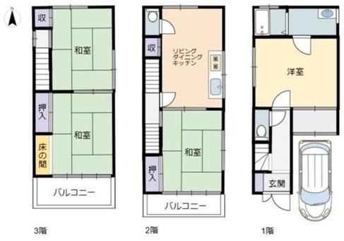 寝屋川市中木田町の中古一戸建
