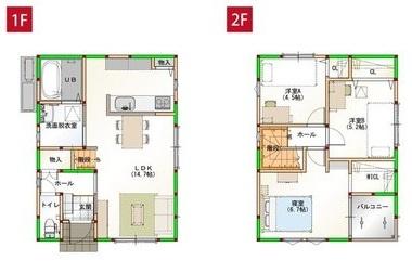 寝屋川市高柳5丁目の新築一戸建(間取り)