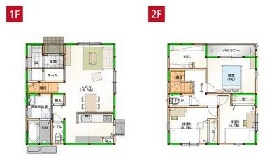 寝屋川市高柳3丁目の新築一戸建(間取り)