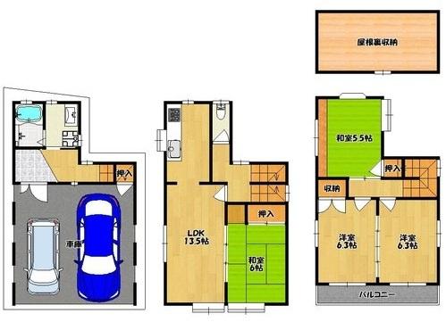 門真市北岸和田３丁目の中古一戸建て