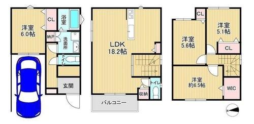 門真市四宮３丁目の新築一戸建
