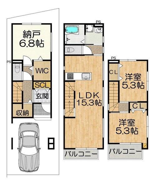 寝屋川市高柳５丁目の新築一戸建