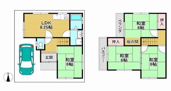 宇治市木幡南山の中古一戸建て