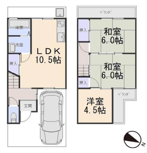 京都市山科区大宅甲ノ辻町の中古一戸建