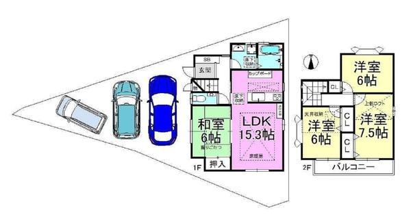宇治市五ケ庄芝ノ東の中古一戸建