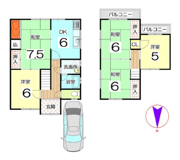 城陽市寺田今堀の中古一戸建