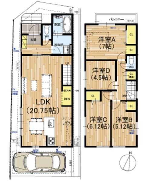 宇治市五ケ庄福角の新築一戸建
