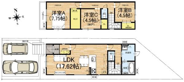 京都市伏見区深草大亀谷万帖敷町の新築一戸建