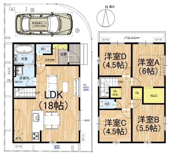 京都市伏見区桃山与五郎町の新築一戸建