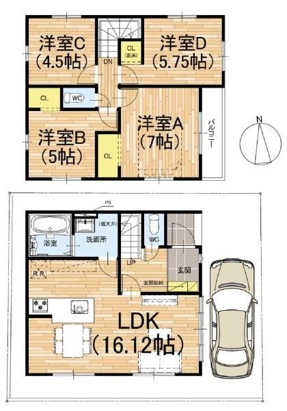 京都市伏見区向島庚申町の新築一戸建