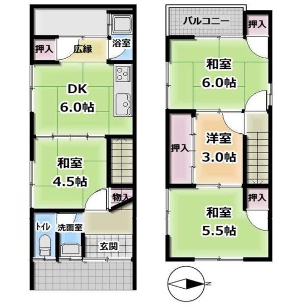 京都市山科区椥辻東浦町の中古一戸建