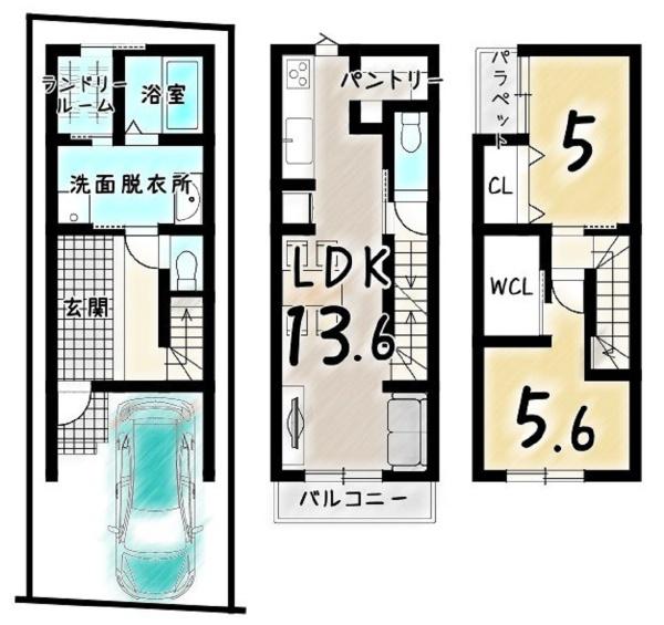京都市伏見区向島二ノ丸町の新築一戸建