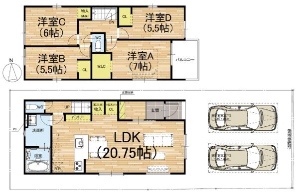 京都市伏見区向島庚申町の新築一戸建