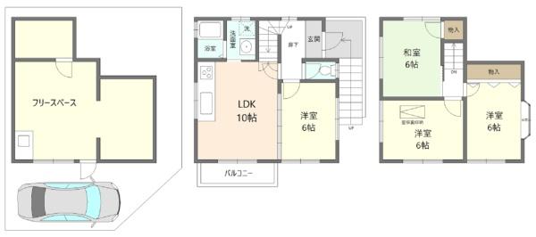 宇治市伊勢田町中ノ田の中古一戸建て(間取り)