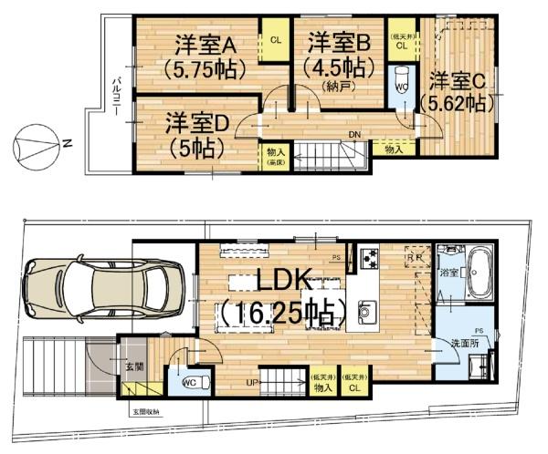 宇治市五ケ庄福角の新築一戸建