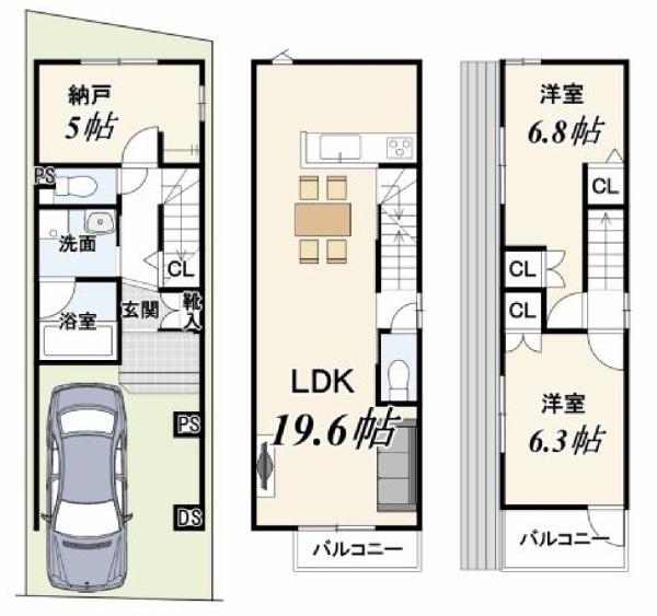 京都市山科区椥辻草海道町の新築一戸建