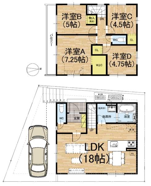 宇治市大久保町上ノ山の新築一戸建