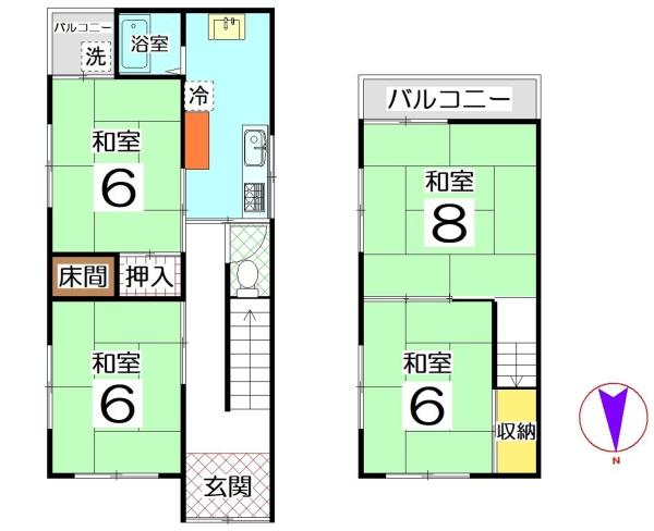 宇治市木幡南山の中古一戸建