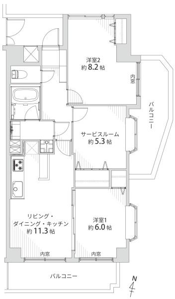 ライオンズマンション竹の塚第６