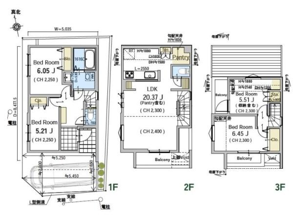 葛飾区小菅2丁目の新築一戸建(間取り)