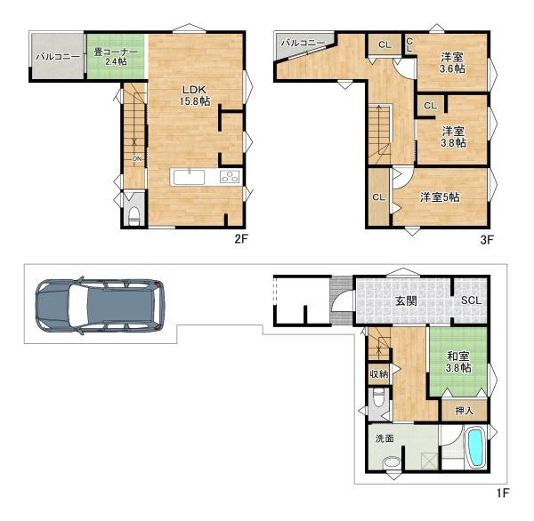大東市幸町の中古一戸建